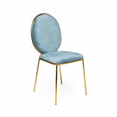 Chloe Dining Chair Gold/Blue RENTAL
